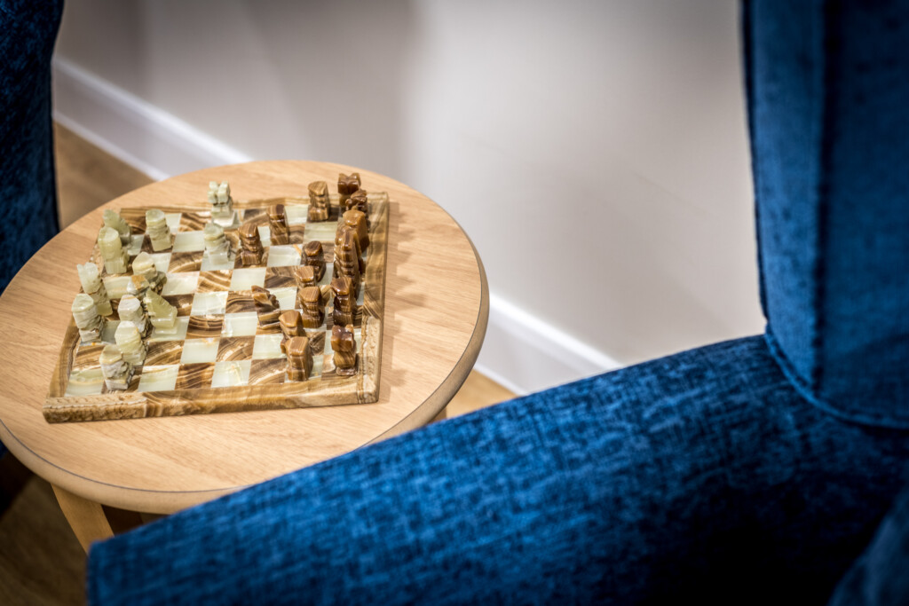 Athena Healthcare Group chessboard in games room