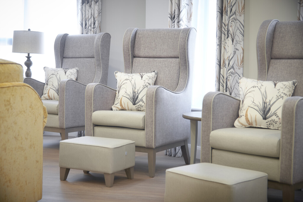 Care home comfortable armchairs