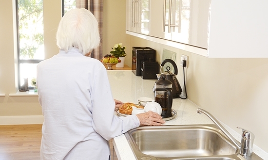 Care home residents' kitchen